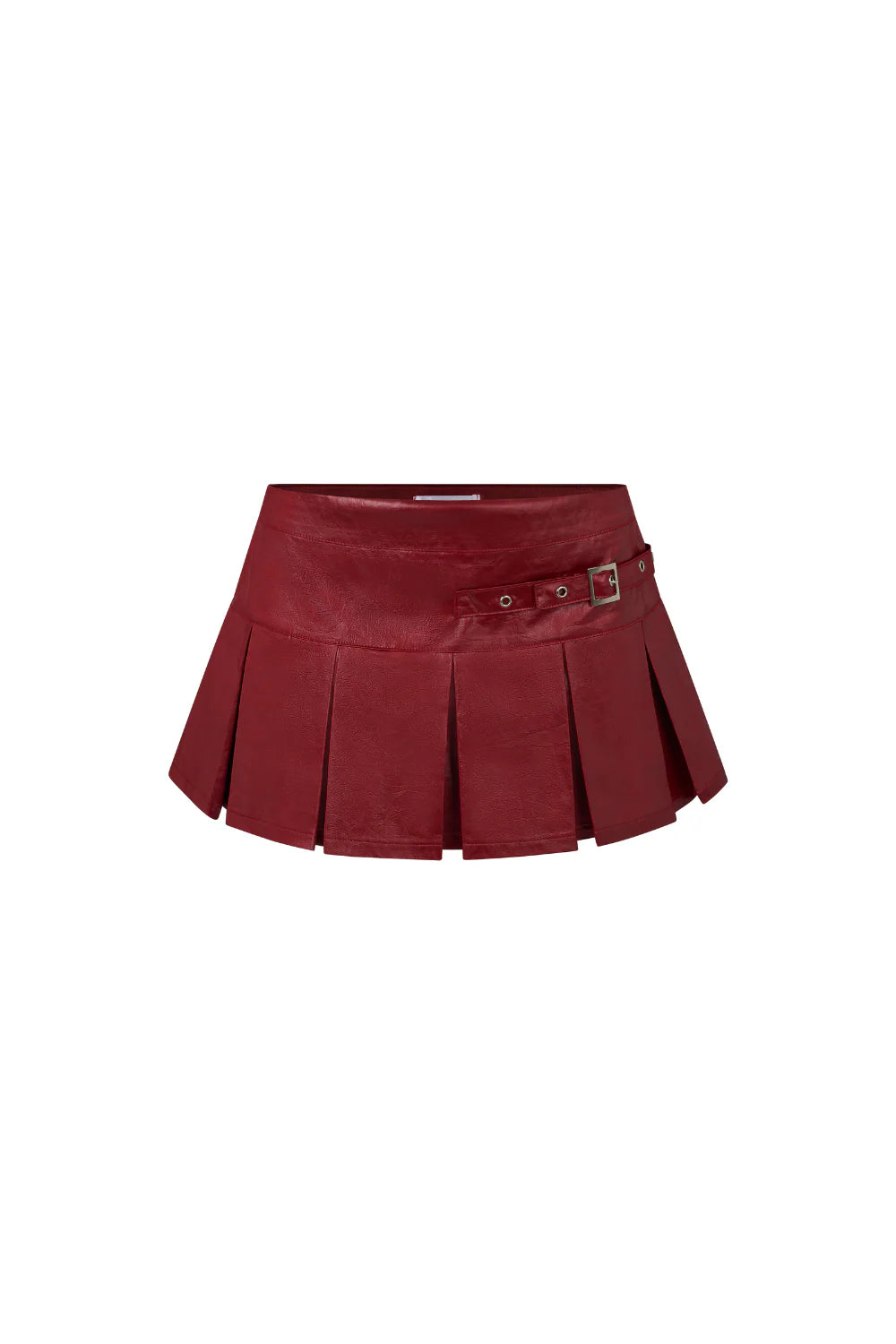 Red Pleaded Skirt